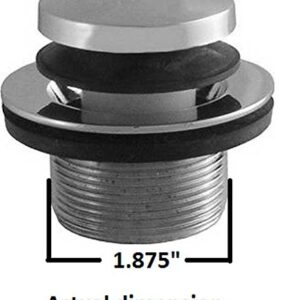 LDR Industries 502 5108CP Toe Style Touch Bathtub Drain Stopper, Chrome