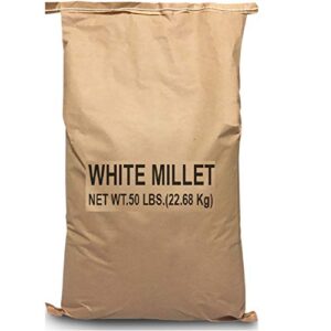 Shafer Seed 84075 White Proso Millet Wild Bird Food, 50-Pound