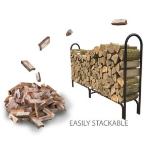 Panacea 15204 Deluxe Outdoor Log Rack, Black, 8-Feet