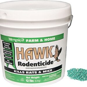 106443 Hawk Rodenticide Pelleted Bait, 12 lb