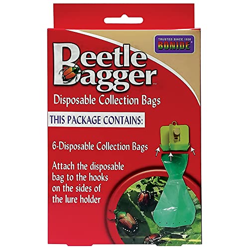 Bonide Beetle Bagger Japanese Beetle Trap Bag Refill, Includes 6 Disposable Collection Bags for Indoor & Outdoor Use