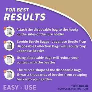 Bonide Beetle Bagger Japanese Beetle Trap Bag Refill, Includes 6 Disposable Collection Bags for Indoor & Outdoor Use