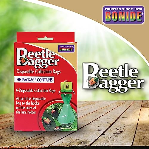 Bonide Beetle Bagger Japanese Beetle Trap Bag Refill, Includes 6 Disposable Collection Bags for Indoor & Outdoor Use