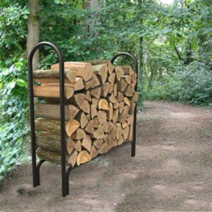 Panacea 15203 Deluxe Outdoor Log Rack, Black, 4-Feet, Log Rack Only