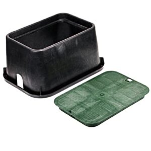 NDS 117BC 13 20 Valve Box Overlapping Cover-ICV, Jumbo, 13 x 20-Inch, Black/Green