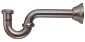 plumb pak k100vb x 1-1/4-in. brass p-trap with deep flange for bathroom sinks, venetian bronze