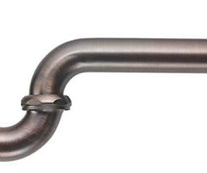 Plumb Pak K100VB x 1-1/4-in. Brass P-Trap with Deep Flange for Bathroom Sinks, Venetian Bronze