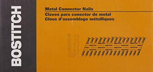 BOSTITCH Framing Nails, Paper Tape Collated, Galvanized Metal Connector, 1-1/2-Inch x .131-Inch, 1000-Pack (PT-MC13115G-1M)