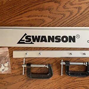 Swanson Tool Co CG100 Anodized Aluminum 100 inch Cutting Guide with joiner bar, (2) C-clamps and (4) thumb screws