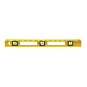 swanson tool co pl0024 24 inch speedlite ruled-edge composite level with inches/metric marks (60 cm) 3 bubble vials for 0°/90°/45° measurements,yellow