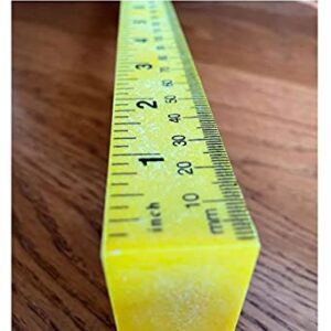 Swanson Tool Co PL0024 24 inch Speedlite Ruled-Edge Composite Level with Inches/Metric Marks (60 cm) 3 Bubble Vials for 0°/90°/45° Measurements,Yellow