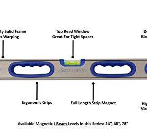 Swanson Tool IBX48M 48-Inch Magnetic I-Box Level (Silver)
