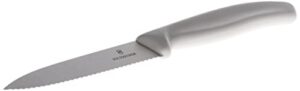victorinox paring serrated spear point large polypropylene handle, white, 4"