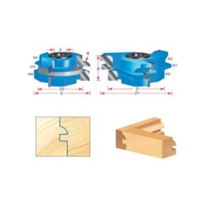 Amana Tool - 940 2Piece Carbide Tipped 3-Wing Stile & Rail Concave Cabinet Door 2-1/2 Dia