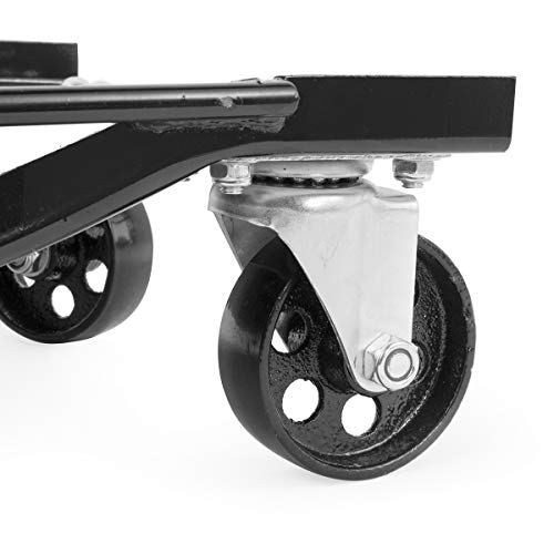 Stark Set of 2-Pieces Moving Wheel Dolly Tire Skates Swivel Ball Bearing Auto Shop Jack Lift Move, Black