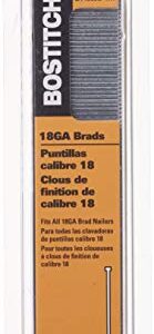 BOSTITCH 18 Gauge Brad Nails, 1-Inch, 1000 per Box (BT1309B-1M)