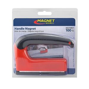 Master Magnetics Strong Magnet with Ergonomic Handle - 100 lb Pull Force, Red, 07501