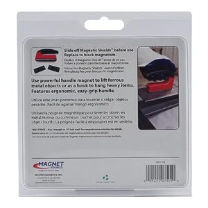 Master Magnetics Strong Magnet with Ergonomic Handle - 100 lb Pull Force, Red, 07501