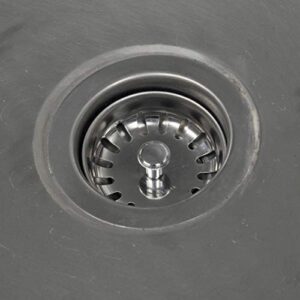 Danco 88275 3-1/4 inch Kitchen Sink Basket Strainer Splash Guard with Stationary Post, Stainless Steel