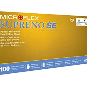 Microflex SU-690 Disposable Nitrile Gloves, Latex-Free, Powder-Free Glove for Cleaning, Mechanics, Automotive, Industrial, or Medical applications, Violet, Size Medium, Box of 100 Units