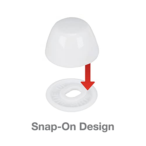 Danco 80821 Snap on Round Toilet Bolt Caps in White, Pack of 2