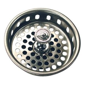 Danco 80900 Universal Basket Strainer with Drop Center Post, Stainless Steel, Chrome Plated