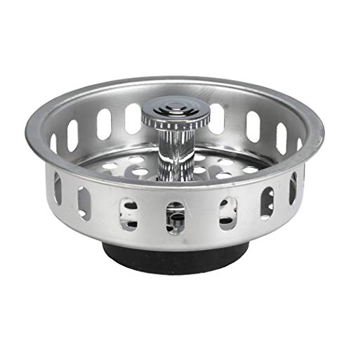 Danco 80900 Universal Basket Strainer with Drop Center Post, Stainless Steel, Chrome Plated