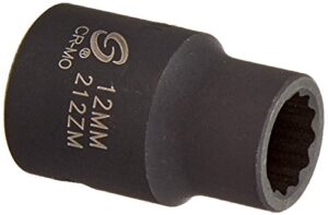 sunex 212zm 1/2-inch drive 12-mm 12-point impact socket