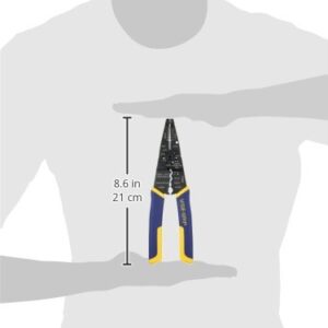 IRWIN VISE-GRIP Wire Stripping Tool / Wire Cutter, 8 inch, Cuts 10-22 AWG, ProTouch Grip (2078309)