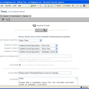 Billing Time 2.0 - Time Sheet Management (Windows 2000 / NT / XP)