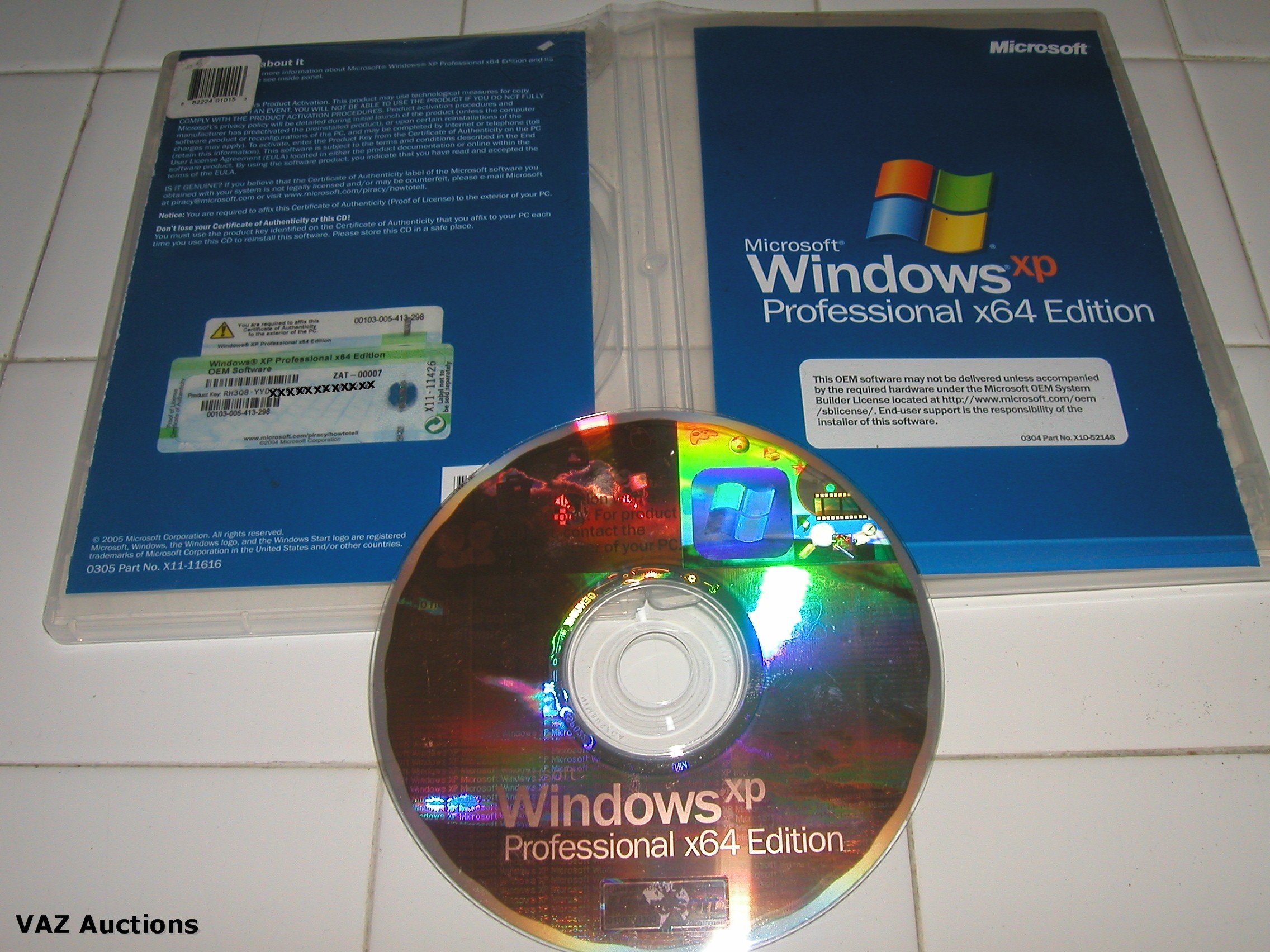 Microsoft Windows XP Pro X64 Edition SP2B for System Builders [Old Version]