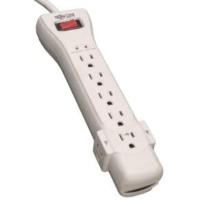 tripp lite super7 protect it! 7-outlet surge protector (basic protection; 7ft cord), light gray
