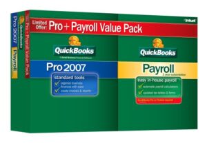 quickbooks pro 2007 with standard payroll 2007 value bundle [older version]