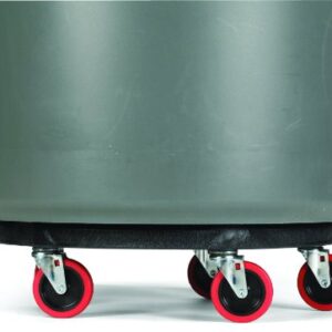 Rubbermaid Commercial FG264043 HDPE Brute Quiet Dolly for Container, 250 lbs Capacity, 18.25" Diameter x 6.63" Height, Black