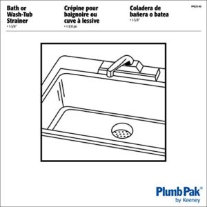 Plumb Pak 1-3/8-Inch PP820-40 Strainer Basket Bath/Wash Tub, Chrome