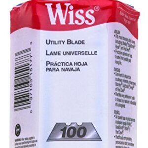 Wiss Replacement .025" Heavy Duty Blades 100 Pk - RWK14D, silver, full size