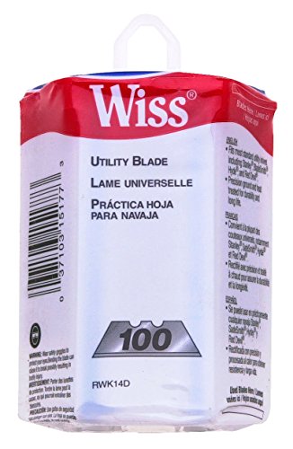 Wiss Replacement .025" Heavy Duty Blades 100 Pk - RWK14D, silver, full size