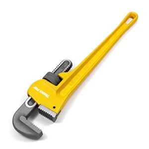 tradespro 830918 18-inch heavy duty pipe wrench, yellow