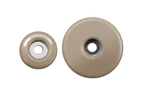 Shepherd Hardware 9471 1-Inch and 1-1/2-Inch Round, Adhesive Slide Glide Furniture Sliders, 20-Count,Tan