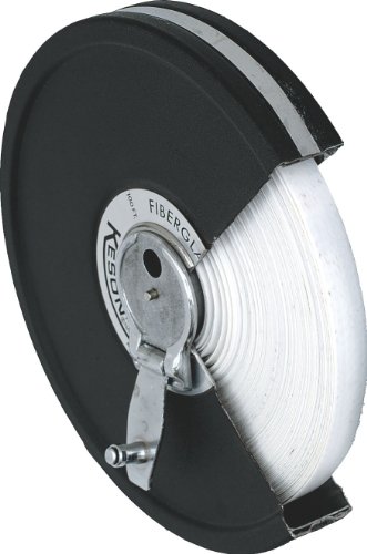 Keson MC18M50 Closed Metal Housing Fiberglass Measuring Tape (Graduations: ft., in., 1/8 & m, cm, 2mm), 15M/50-Foot