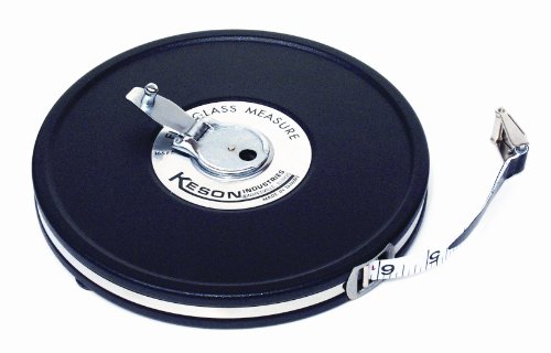 Keson MC18M50 Closed Metal Housing Fiberglass Measuring Tape (Graduations: ft., in., 1/8 & m, cm, 2mm), 15M/50-Foot