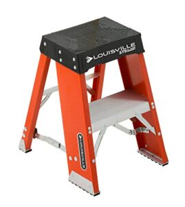 louisville ladder fy8002 2 ft. fiberglass step stand with 300 lbs. load capacity type ia duty rating, 2-foot, orange