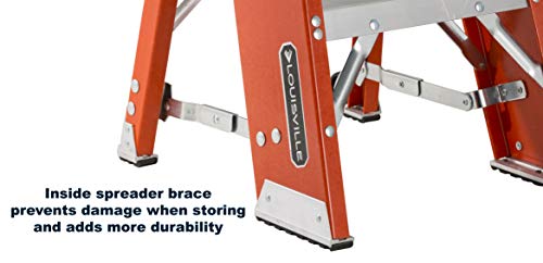 Louisville Ladder FY8002 2 ft. Fiberglass Step Stand with 300 lbs. Load Capacity Type IA Duty Rating, 2-Foot, Orange