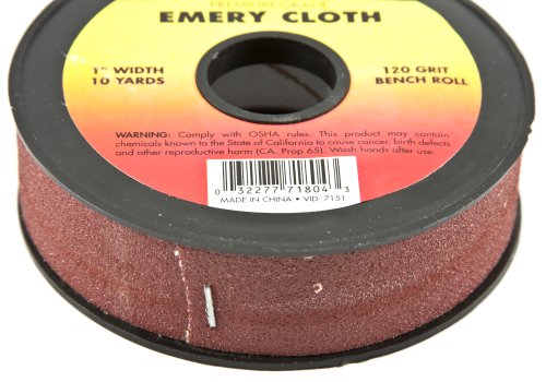 Forney 71806 Emery Cloth, 320-Grit, 1-Inch-by-10-Yard Bench Roll