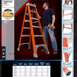 Louisville Ladder FS1504 4' Fiberglass Step Ladder, 4 feet, Orange