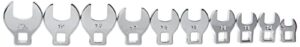 performance tool w452 10-piece metric open end crowfoot wrench set,silver