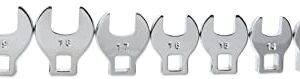 Performance Tool W452 10-Piece Metric Open End Crowfoot Wrench Set,Silver