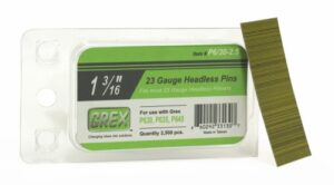 grex p6/30-2.5 23 gauge 1-3/16-inch length headless pins (2,500 per box)