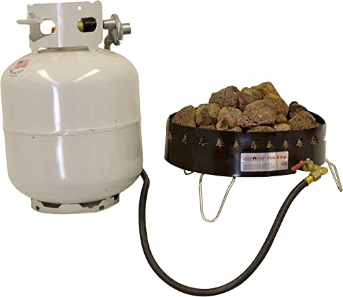 Camp Chef Compact Fire Ring Portable Propane Gas Fire Pit with Carry Kit, 15-Inch Diameter, 55,000 BTU