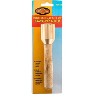 Shop Fox D2810 Brass Head Mallet, 12-Ounce